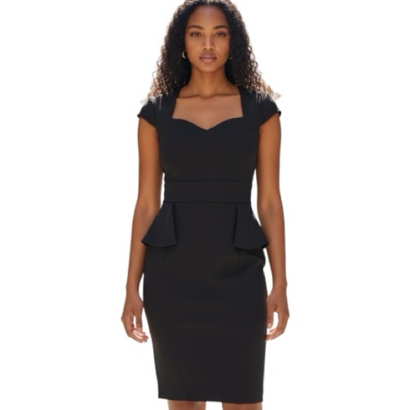 Emage Dresses & Skirts - Emage Dress, LBD, Midi, Peplum, Career, Sz XS​, Timeless, Classic​​, minimalist